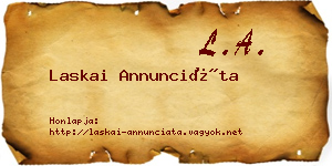 Laskai Annunciáta névjegykártya